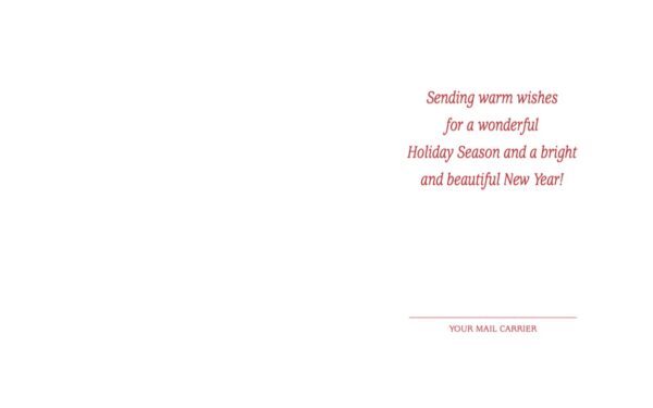 #2500V2 - Jolly Postman "Happy Holidays" Greeting Card - Image 2