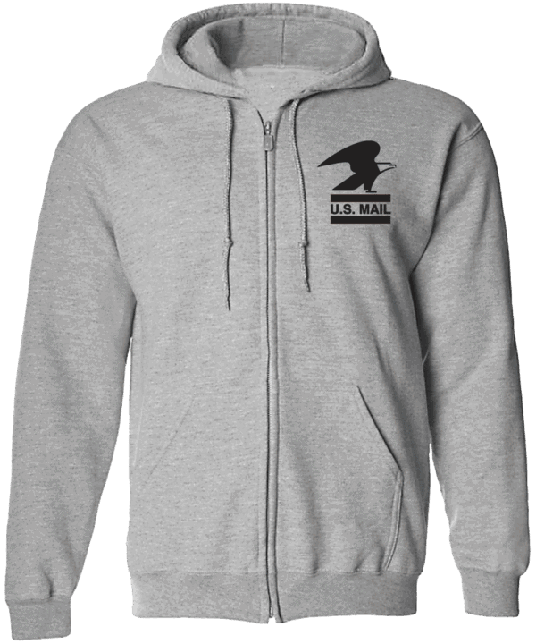 #HZSWS23 - US Mail Eagle (Black) Zipper Hoodie