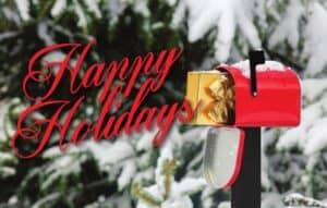 #CPC2601 - Red Mailbox “Happy Holidays” Postcard